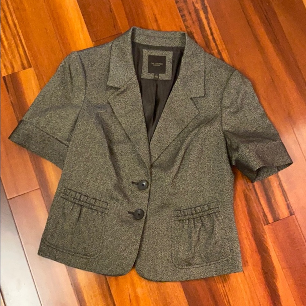 Short Sleeve Women's Blazer - Gray